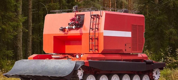 Fire-fighting tracked vehicle "GPM-72"