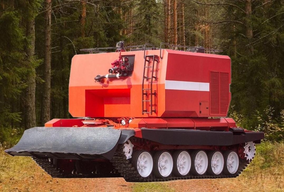 Гусенічная пажарная машына ГПМ-72